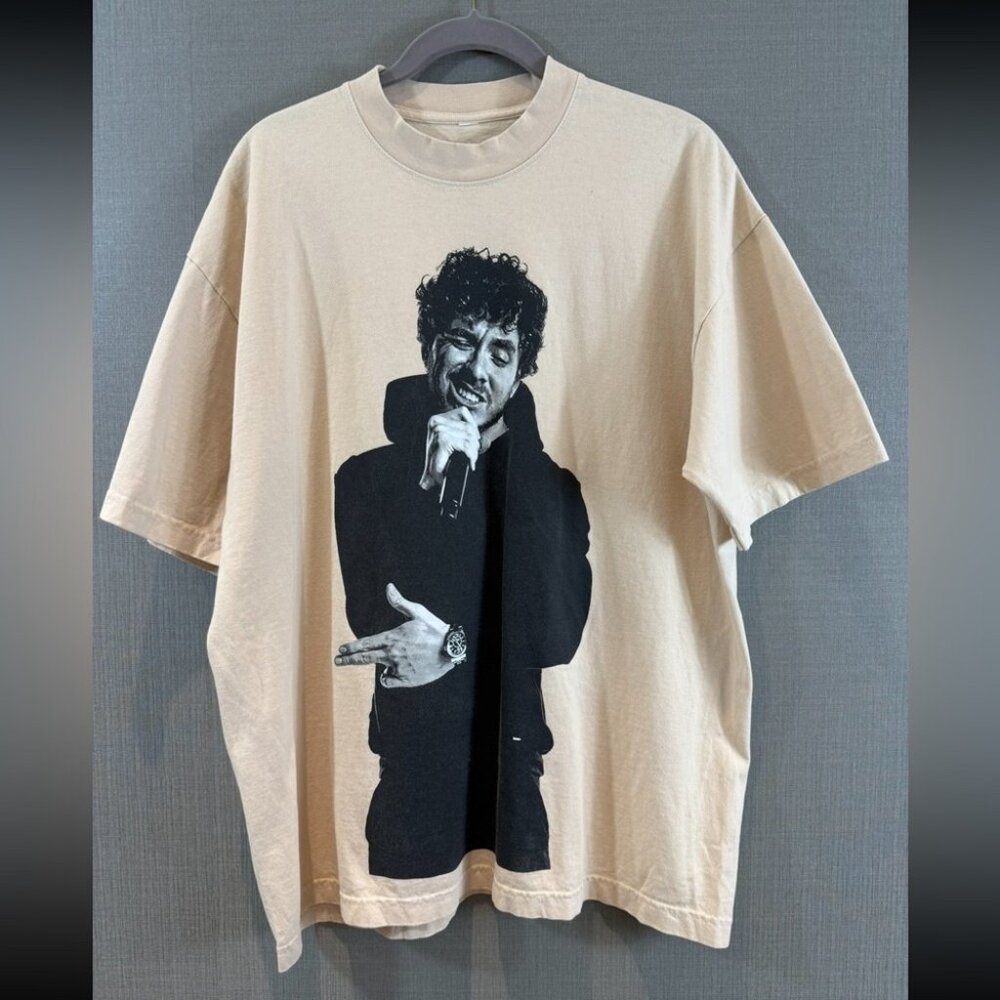 Jack Harlow Come Home The Kids Miss You Tour T Shirt Size Large 2022 Cream